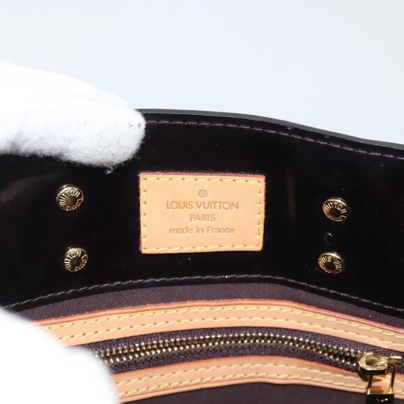 LOUIS VUITTON Monogram Vernis Reade PM Hand Bag Amarante - Picture 11 of 16
